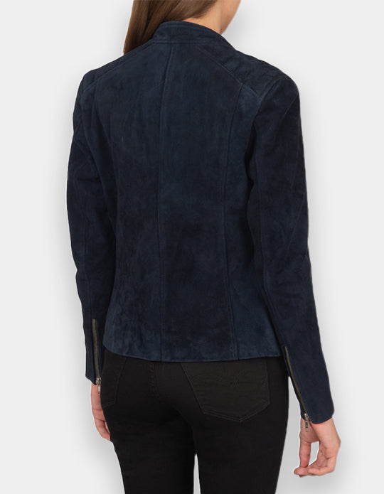 Suede Leather Jacket Handmade Women Suede Jacket Genuine Leather Jacket Biker Jacket Motorcycle Jacket For Women